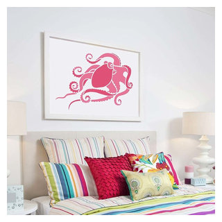 octopus wall stencil