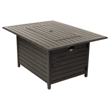 Longmont Aluminum Rectangular LPG Fire Pit