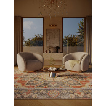 Washable Juliette Indian Spice Area Rug, Rectangle 7'x9'