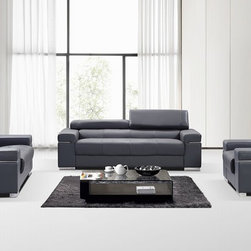 Soho Modern Leather Sofa Set - $3193.90 - Living Room Furniture Sets