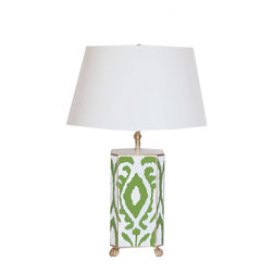 Green Ikat Lamp - Table Lamps