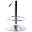 Java Barstool, Chrome Finish With Walnut Wood and Black Faux Leather
