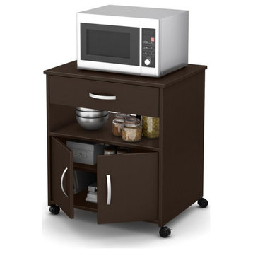 South Shore Axess Microwave Cart in Chocolate