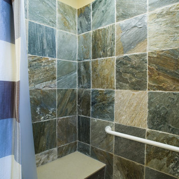 Accessible Natural Contemporary Bath - Remodel