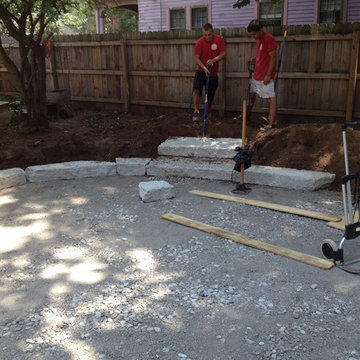 Mid-Town project, backyard