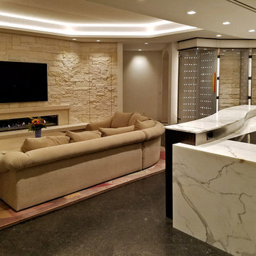 2cm Calacatta Marble Kitchen and Bar Countertops