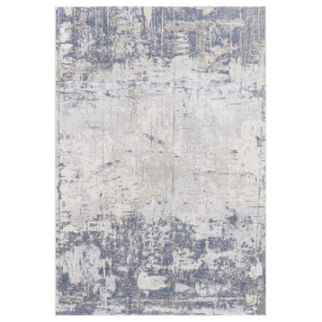 Uttermost 71504-9 Hamida 8' x 11' Polyester Abstract Rectangle - Beige / Indigo