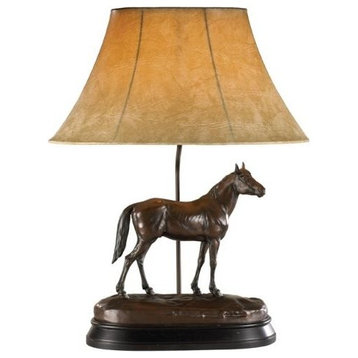 Sculpture Table Lamp Doc Horse Equestrian Hand Painted OK Casting