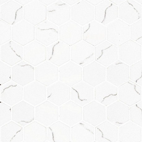 Miraggio Gray Porcelain Hexagon Mosaic Wall & Floor Tile, 10 Sheets