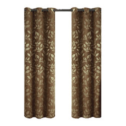Royal Tradition - Claire Micro Suede Blackout Panels, 2PC, Cafe - Curtains