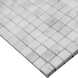5/Carrara Marble Italian White Bianco Carrera 5/8x5/8 Mosaic Tile Tumbled - Home Accessories & Decor