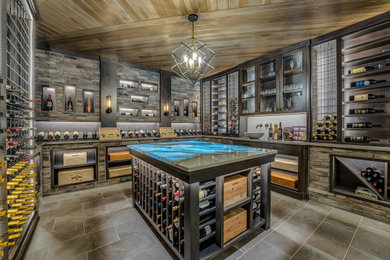 Inspiration for a wine cellar remodel in Cleveland