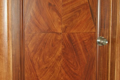 Faux wood doors