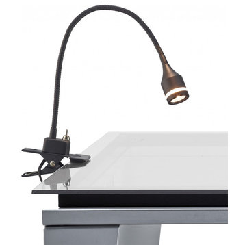Matte Black Metal Led Adjustable Clip Lamp