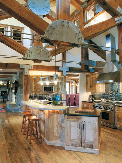 3,000 Rustic Open Concept Kitchen Design Ideas & Remodel ...