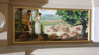 Roman winemaking mural