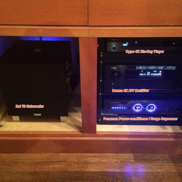 Fireplace 4K LED Installation and Home Theater Equip. Update