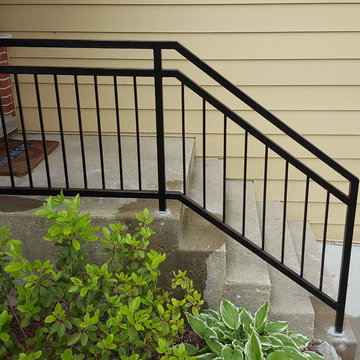 Chicago Suburbs modern exterior stair railing