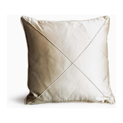 Diamond Throw Pillows, gold silk - Decorative Pillows