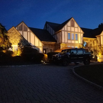 Lighting makes for a powerful statement on this gorgeous home
