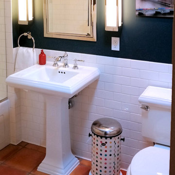 Subway and Saltillo Tile Bath Remodel