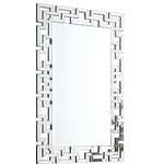 Meridian Furniture - Santorini Mirror - Bring contemporary panache to your home's decor with this mirror. This beautiful mirror has an intertwined geometric frame that draws the eye and stirs excitement in your space. The mirror's oversized footprint ensures that it becomes a fast focal point on your wall or when hung above a console table in a foyer or entryway. Pair it with the Aria table from Meridian Furniture for a complete look.