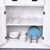 HomCom Fluted-Style Wooden Kitchen Island Storage Cabinet with Drawer