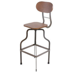 Char-Log Bar Arm Chair - Mediterranean - Bar Stools And Counter Stools - by  Leigh Country | Houzz