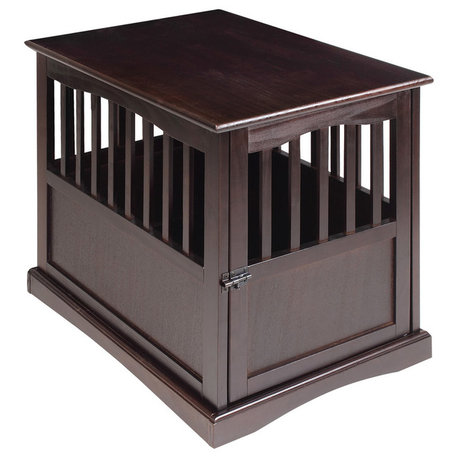 Pet Crate End Table, Espresso, 20"x27.75"x24"