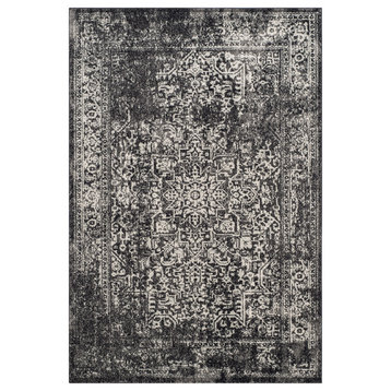 Safavieh Evoke Collection EVK256 Rug, Black/Grey, 4' X 6'