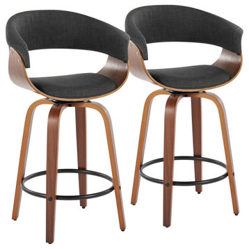 Vintage Mod 26" Fixed-Height Counter Stool, Set of 2