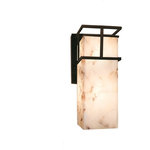 Justice Designs - Justice Designs Alabaster Rocks Structure 1-LT Wall Sconce-Outdoor - Dark Bronze - This Structure 1-LT Wall Sconce-Outdoor from Justice Designs has a finish of Dark Bronze and fits in well with any Transitional style decor.