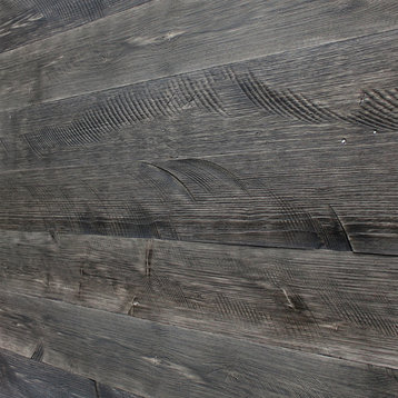 Self-Adhesive Distressed Weathered REAL Wood Plank-Saw Mark Dark Gray-WP-021C