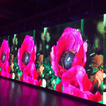 Video Wall in Basement Woman Cave