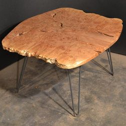 WESTERN MAPLE BURL END TABLE - Side Tables And End Tables