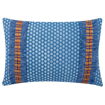 Blue 12"x16" Pillow Cover, Denim, Geometric, Denim Mood