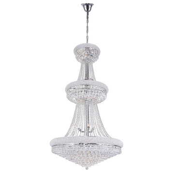 CWI LIGHTING 8001P36C 34 Light Down Chandelier with Chrome finish