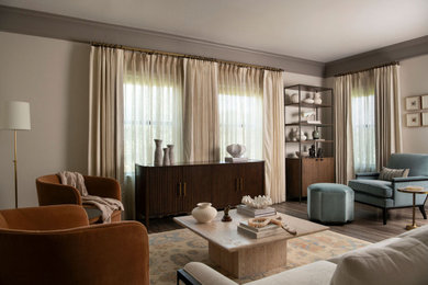 Living room - contemporary living room idea in Houston
