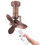 Todays Fans - Versa Indoor/Outdoor Oscillating Ceiling Fan, Bronze - The Versa Oscillating ceiling fans is the most versatile Oscillating fan on the market! It can rotate 360 degrees in a circular motion or 180 degrees back and forth. It can also be stopped at any point in it's path via the remote control so you can direct it exactly where you want!