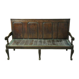 English George III Oak Settle Bench - Accent And Storage Benches
