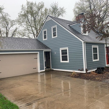 James Hardie Cedarmill Lap Siding with White James Hardie Trim