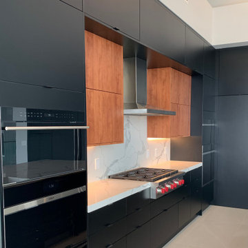 Custom Kitchen Cabinets: Matte Black, Las Vegas, Nevada