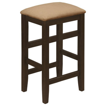 Pemberly Row Contemporary Wood Counter Height Stools in Cappuccino