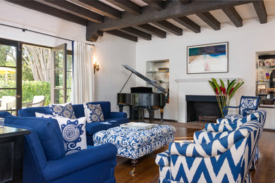Living room - mediterranean living room idea in Los Angeles