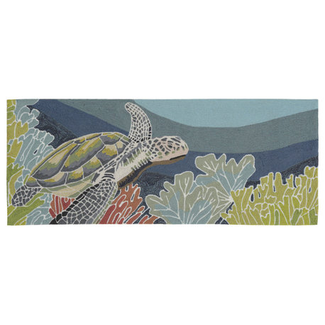 Ravella Akumal Indoor/Outdoor Rug, Ocean, 2'x5'