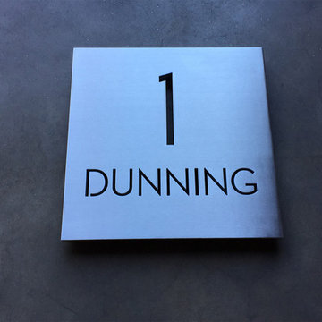 modern house numbers - plaques