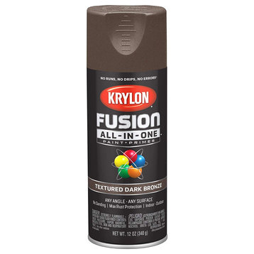 Krylon K02778007 Fusion All-in-One Paint + Primer, Textured Dark Bronze, 12 Oz