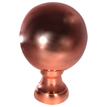 6"x6"x9.5" Small Londoner Finial, Copper Polished