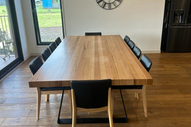 Artisan dining table in Messmate with 75mm thick edge