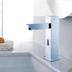Contemporary Brass Automatic Sensor Bathroom Sink Faucet - T0116 - Bathroom Sink Faucets